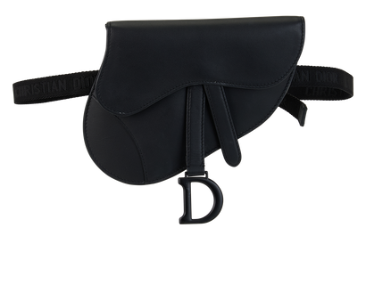 Saddle Belt Bag, £595, Handbags, Black, Leather, Front view